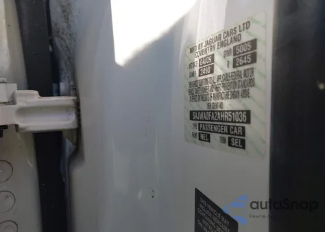 2010 Jaguar Xf z USA, uszkodzony, nr VIN SAJWA0FA2AHR51036